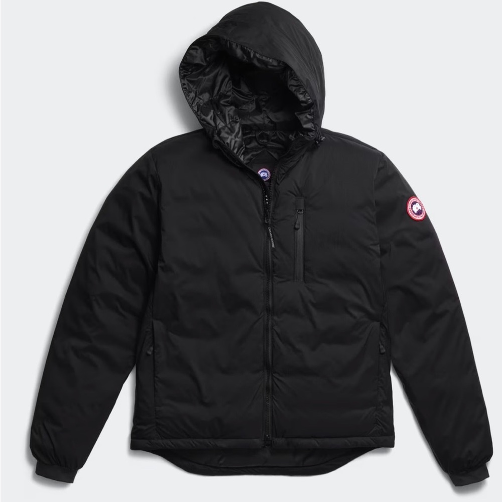 Canada Goose Black Jacket with Red/Blue Logo Patch